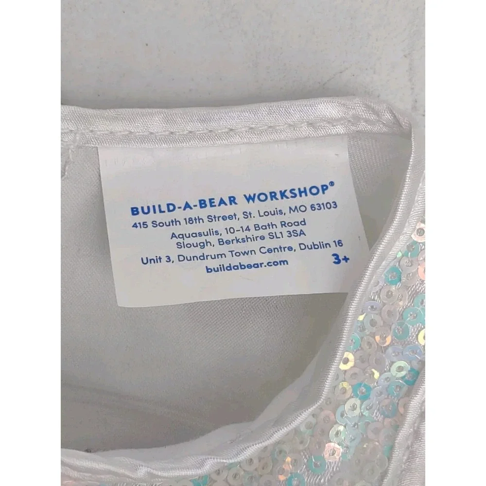 BUILD A BEAR LIGHT UP Fairy Dress Sequin Tulle Push Button Skirt Shoes Wand BAB - Picture 8 of 10